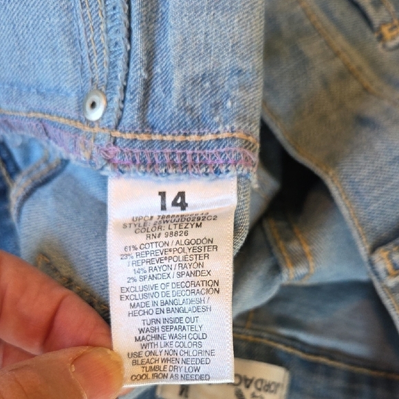 Jordache Light Blue Sequin Jean Shorts - Picture 6 of 9